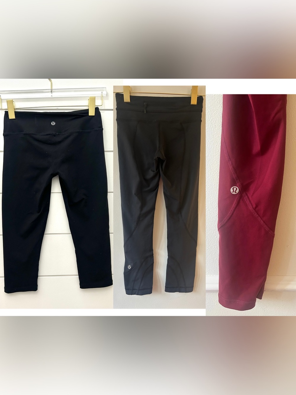 3 Pairs Lululemon Crops Size Small/2 • Lulu Leggings Bundle